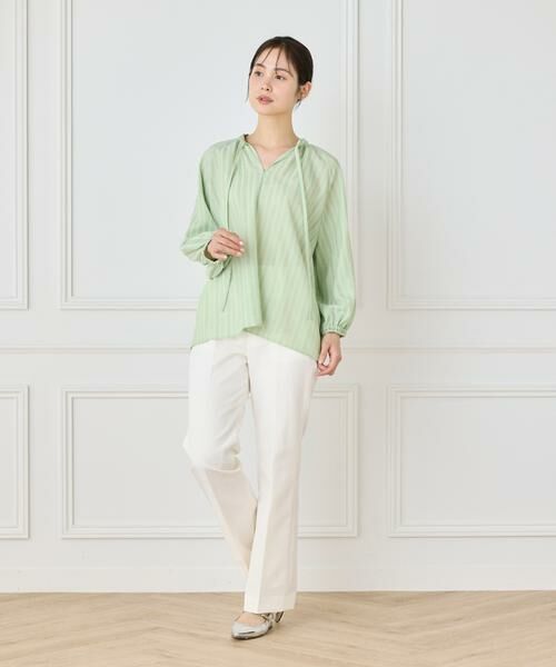 INED / イネド シャツ・ブラウス | 《大きいサイズ》からみ織ブラウス | 詳細3