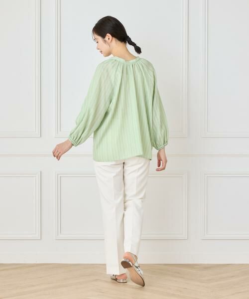 INED / イネド シャツ・ブラウス | 《大きいサイズ》からみ織ブラウス | 詳細5