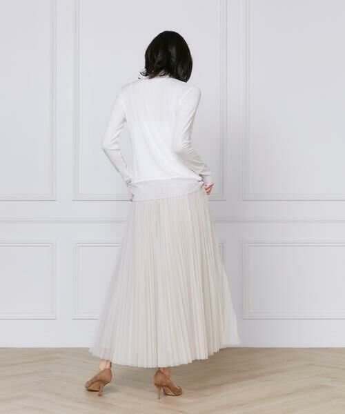 INED / イネド カットソー | チュール切り替えタートルネックカットソー | 詳細3