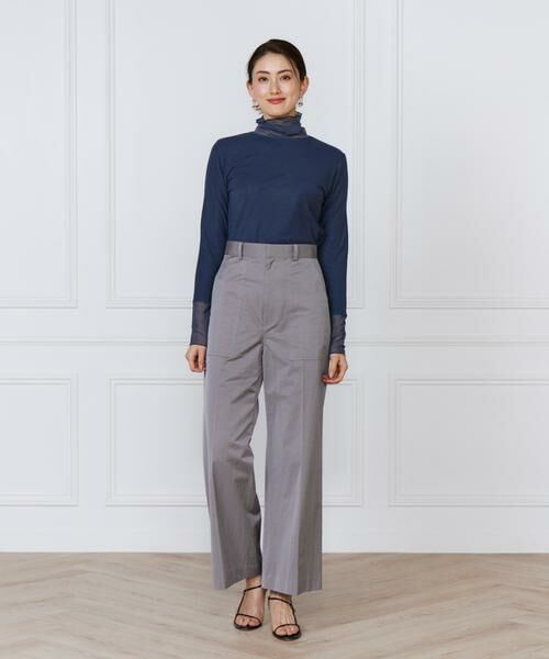 INED / イネド カットソー | チュール切り替えタートルネックカットソー | 詳細7