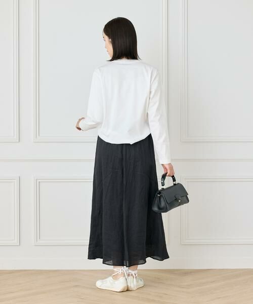 INED / イネド Tシャツ | 《大きいサイズ》ロングスリーブロゴカットソー | 詳細4