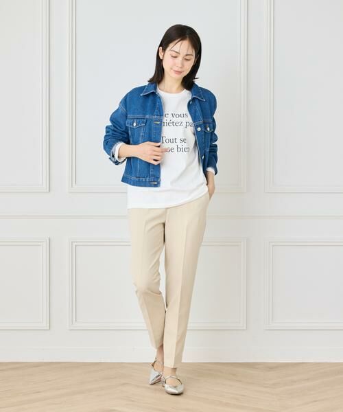 INED / イネド Tシャツ | 《大きいサイズ》ロングスリーブロゴカットソー | 詳細5