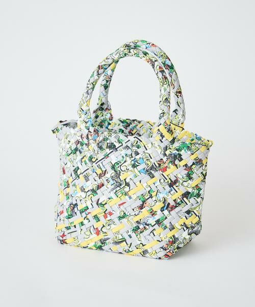 INED/イネド 《SUPERIOR CLOSET》Weaving mini bucket print バッグ《FEEL AND TASTE》 グレー1 40 INED/イネド 《SUPERIOR CLOSET》Weaving mini bucket print バッグ《FEEL AND TASTE》 グレー1 40