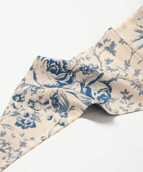 INED / イネド バンダナ・スカーフ | 《FAVORITE》Slim Blue Toile スカーフ《Tapis Noir》 | 詳細3