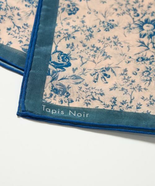 INED / イネド バンダナ・スカーフ | 《FAVORITE》Light Blue Flower Toile スカーフ《Tapis Noir》 | 詳細6