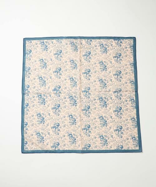 INED / イネド バンダナ・スカーフ | 《FAVORITE》Light Blue Flower Toile スカーフ《Tapis Noir》 | 詳細7