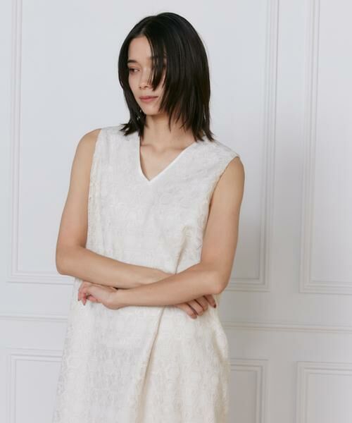 INED / イネド ミニ丈・ひざ丈ワンピース | 幾何学柄レースドレス | 詳細11