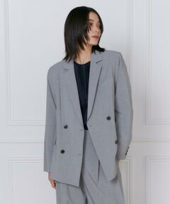 INED / イネド テーラードジャケット | TRストレッチダブルブレストジャケット