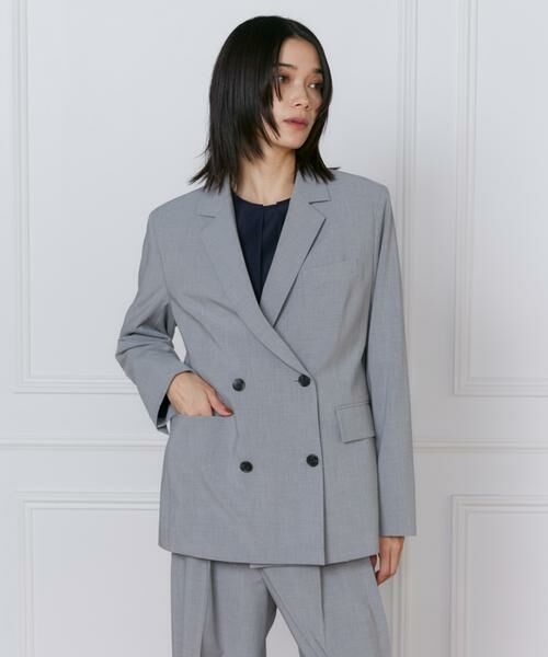 INED / イネド テーラードジャケット | TRストレッチダブルブレストジャケット | 詳細21