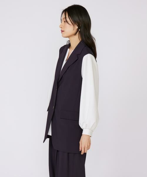 INED / イネド ベスト | 《大きいサイズ》TRストレッチカラーレスジレ | 詳細14