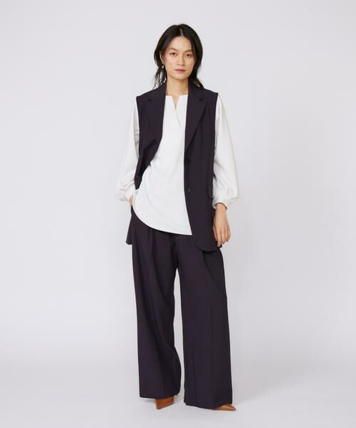 INED / イネド ベスト | 《大きいサイズ》TRストレッチカラーレスジレ | 詳細2