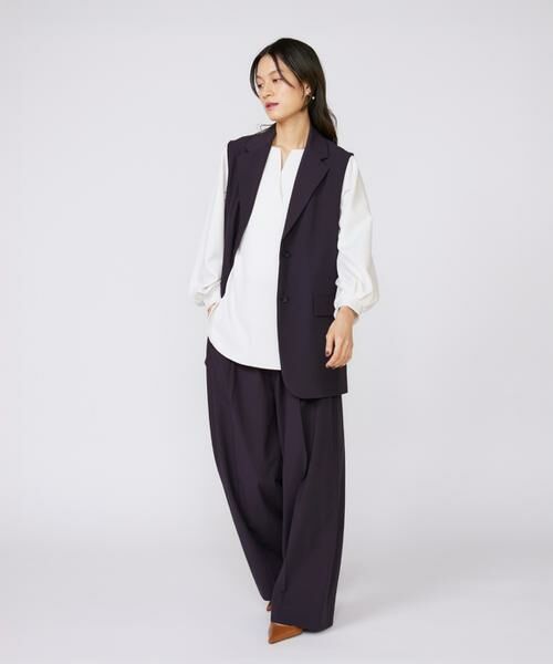 INED / イネド ベスト | 《大きいサイズ》TRストレッチカラーレスジレ | 詳細3