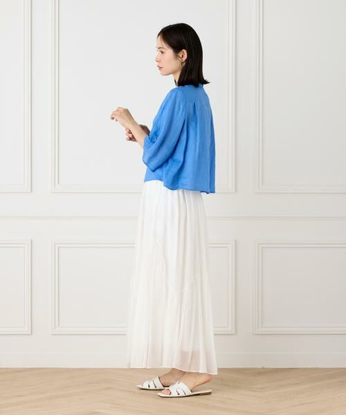 INED / イネド ミニ・ひざ丈スカート | アシンメトリー切り替えギャザースカート | 詳細10