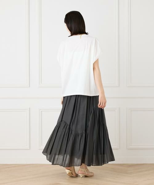 INED / イネド ミニ・ひざ丈スカート | アシンメトリー切り替えギャザースカート | 詳細5