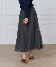 INED / イネド ミニ・ひざ丈スカート | チュールプリーツスカート