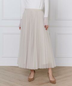 INED / イネド ミニ・ひざ丈スカート | チュールプリーツスカート