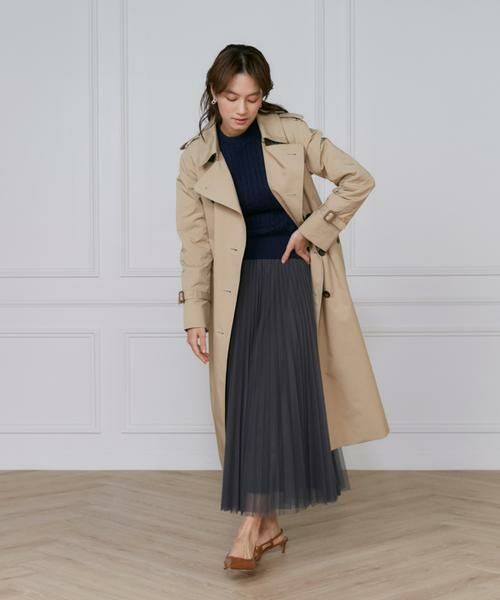 INED / イネド ミニ・ひざ丈スカート | 《大きいサイズ》チュールプリーツスカート | 詳細3