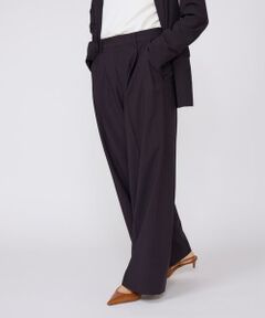 INED / イネド その他パンツ | 《大きいサイズ》TRストレッチツータックワイドパンツ