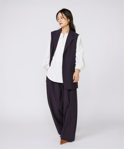 INED / イネド その他パンツ | 《大きいサイズ》TRストレッチツータックワイドパンツ | 詳細10