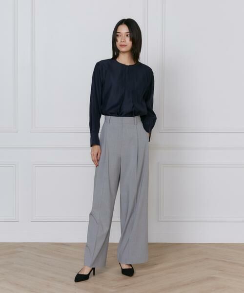 INED / イネド その他パンツ | 《大きいサイズ》TRストレッチツータックワイドパンツ | 詳細2