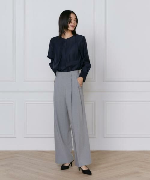 INED / イネド その他パンツ | 《大きいサイズ》TRストレッチツータックワイドパンツ | 詳細3