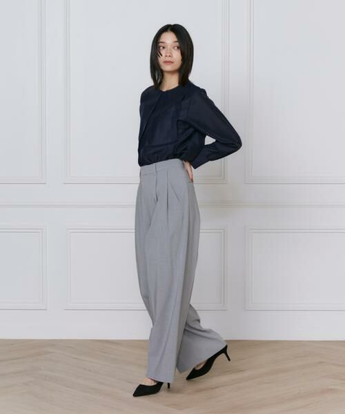 INED / イネド その他パンツ | 《大きいサイズ》TRストレッチツータックワイドパンツ | 詳細4