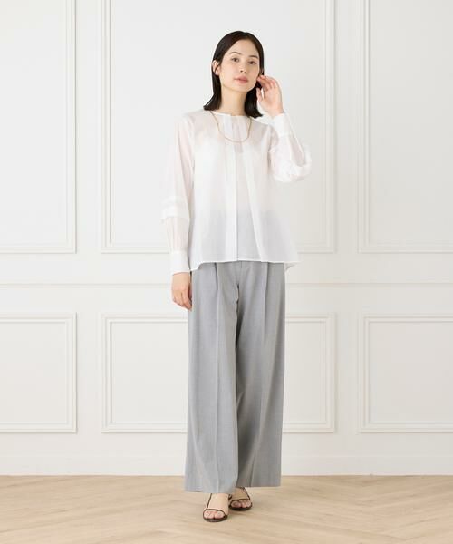 INED / イネド シャツ・ブラウス | シャイニーローンタックブラウス | 詳細12