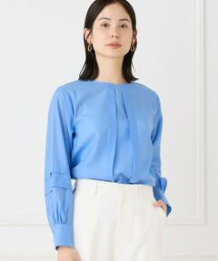 INED / イネド シャツ・ブラウス | 《大きいサイズ》シャイニーローンタックブラウス