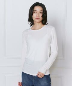 INED / イネド Tシャツ | 《大きいサイズ》クルーネックロングスリーブカットソー