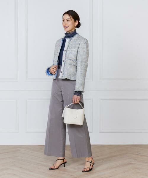 INED / イネド カットソー | 《大きいサイズ》チュール切り替えタートルネックカットソー | 詳細12