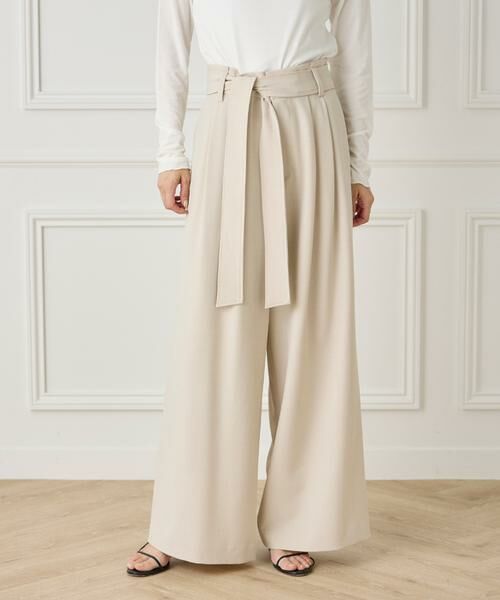 INED / イネド その他パンツ | 《大きいサイズ》ベルテッドパンツ | 詳細1