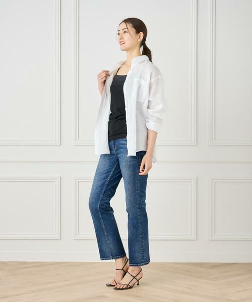 INED / イネド キャミソール・チューブトップ | スビンMIXコットンサテン切り替えキャミソール《スビン綿MIX天竺/A-GIRL’S 》 | 詳細4