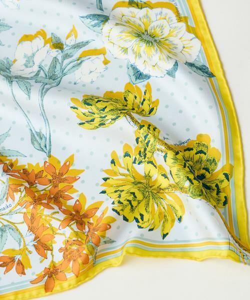 INED / イネド バンダナ・スカーフ | 《FAVORITE》シルクスカーフ　コラージュオータムガーデン《manipuri》 | 詳細3