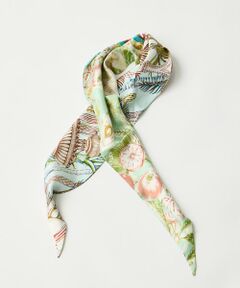 INED / イネド バンダナ・スカーフ | 《FAVORITE》ダイヤ型スカーフ　コラージュジャングルフルーツ《manipuri》