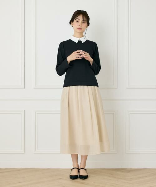 INED / イネド ニット・セーター | 衿付きクルーネックプルオーバー | 詳細2