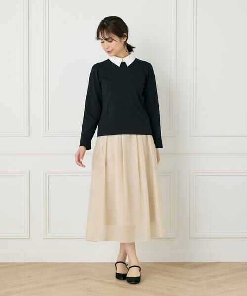 INED / イネド ニット・セーター | 衿付きクルーネックプルオーバー | 詳細3