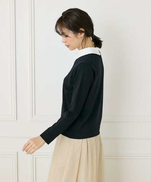 INED / イネド ニット・セーター | 《大きいサイズ》衿付きクルーネックプルオーバー | 詳細9