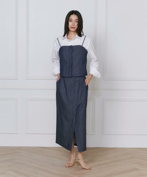 INED / イネド シャツ・ブラウス | 《大きいサイズ》デニム風ビスチェ | 詳細2