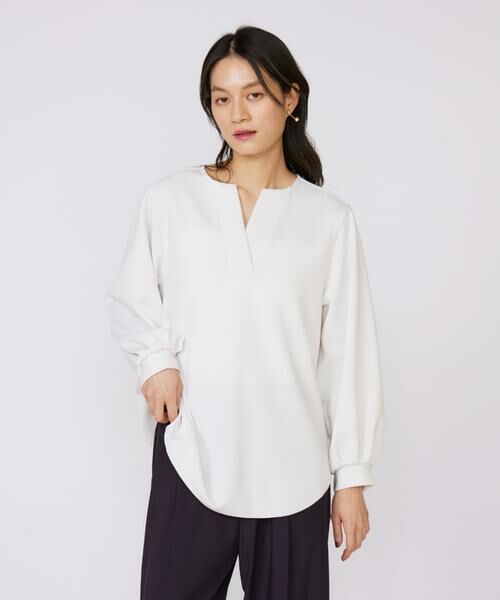 INED / イネド Tシャツ | 《大きいサイズ》ボリュームスリーブスキッパーブラウス | 詳細13