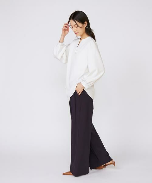 INED / イネド Tシャツ | 《大きいサイズ》ボリュームスリーブスキッパーブラウス | 詳細4