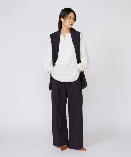 INED / イネド Tシャツ | 《大きいサイズ》ボリュームスリーブスキッパーブラウス | 詳細6