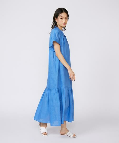 INED / イネド ミニ丈・ひざ丈ワンピース | リネンギャザーデザインワンピース | 詳細12