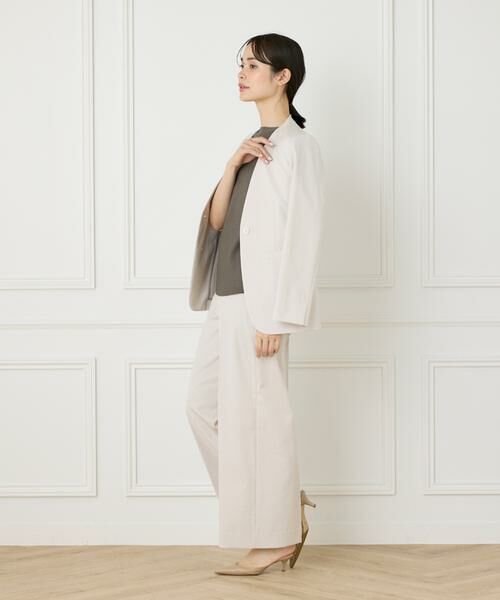 INED / イネド ノーカラージャケット | 綿麻ノーカラージャケット | 詳細25