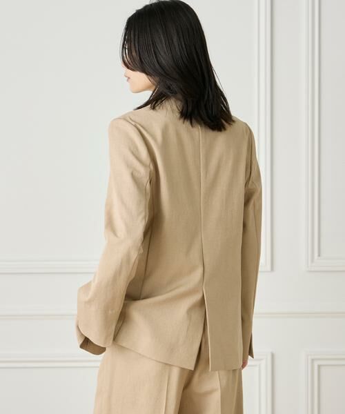 INED / イネド ノーカラージャケット | 綿麻ノーカラージャケット | 詳細28