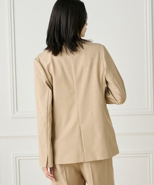 INED / イネド ノーカラージャケット | 綿麻ノーカラージャケット | 詳細29