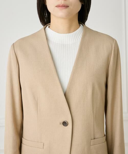 INED / イネド ノーカラージャケット | 綿麻ノーカラージャケット | 詳細30