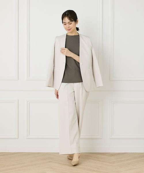 INED / イネド ノーカラージャケット | 綿麻ノーカラージャケット | 詳細24