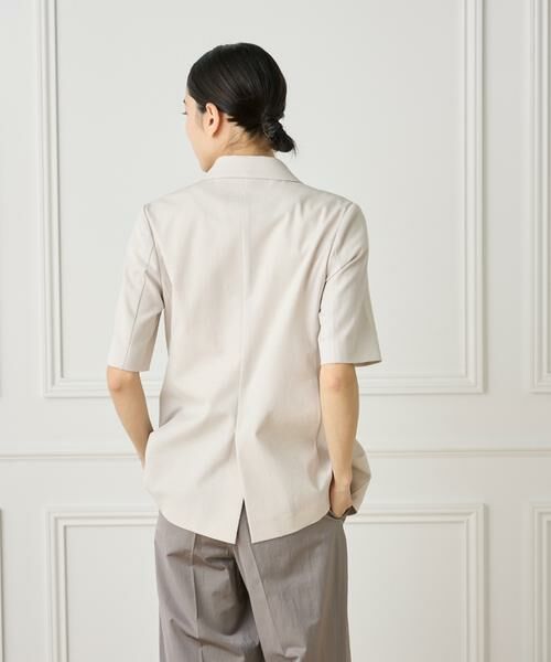 INED / イネド テーラードジャケット | 綿麻ハーフスリーブジャケット | 詳細29