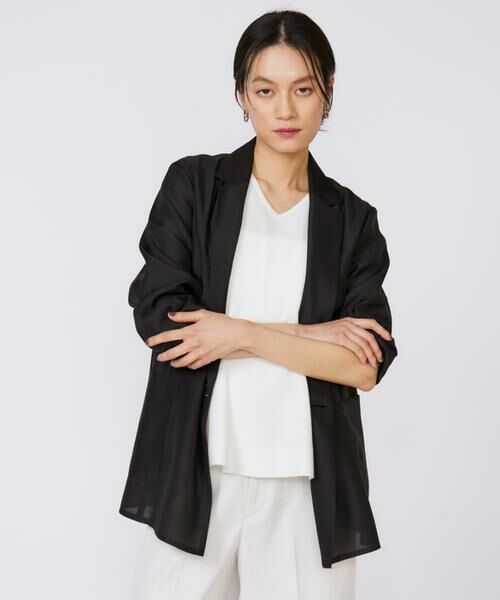 INED / イネド テーラードジャケット | 《大きいサイズ》オーガンジーシアージャケット | 詳細13