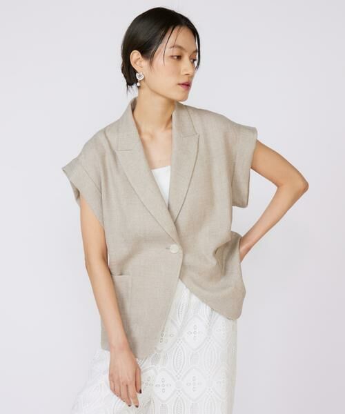 INED / イネド テーラードジャケット | 《大きいサイズ》フレンチスリーブジャケット | 詳細14